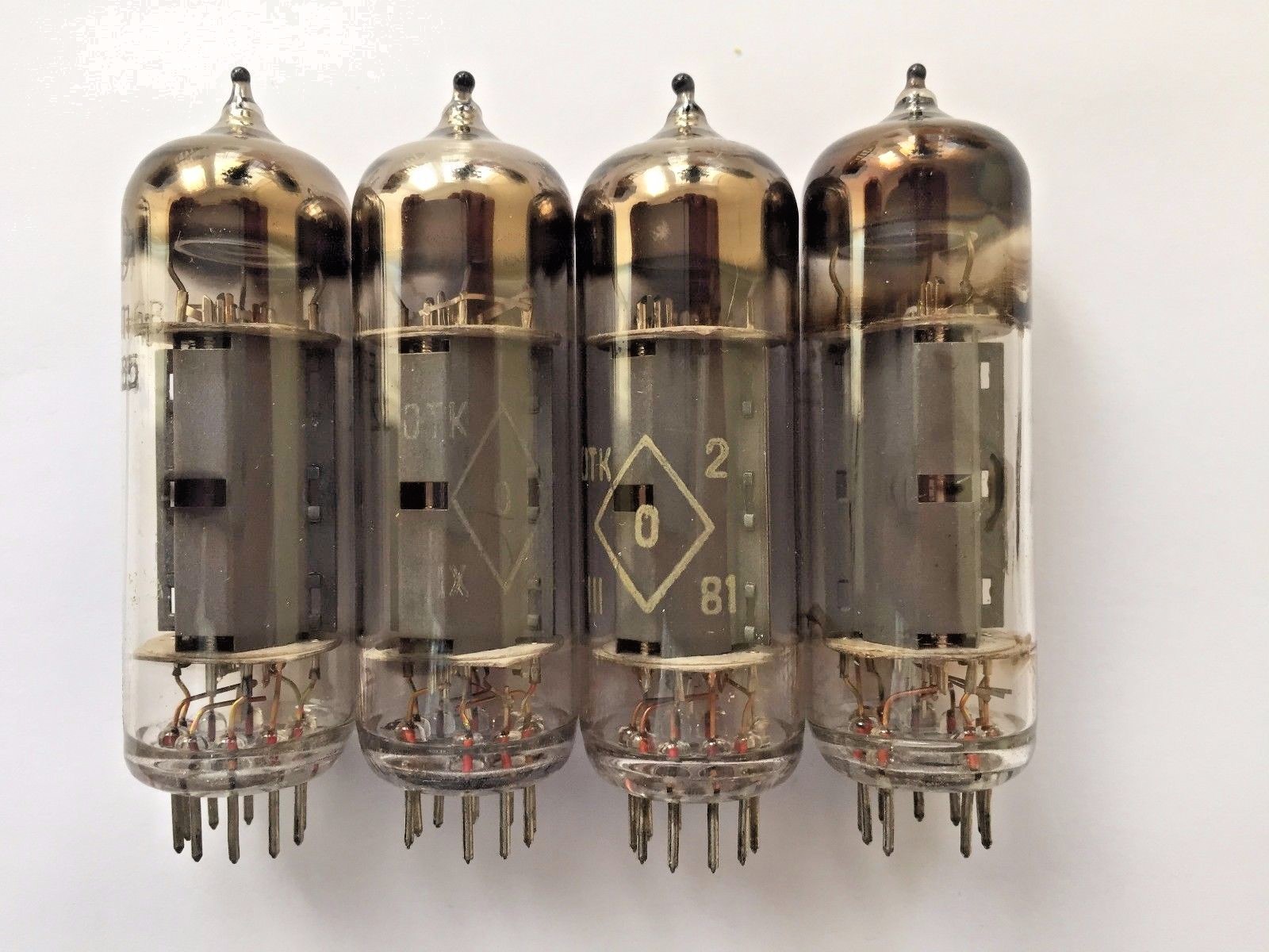 6P14P-EV = EL84 = 6BQ5 Matched / Selected QUAD Reflektor Strong 100% tested
