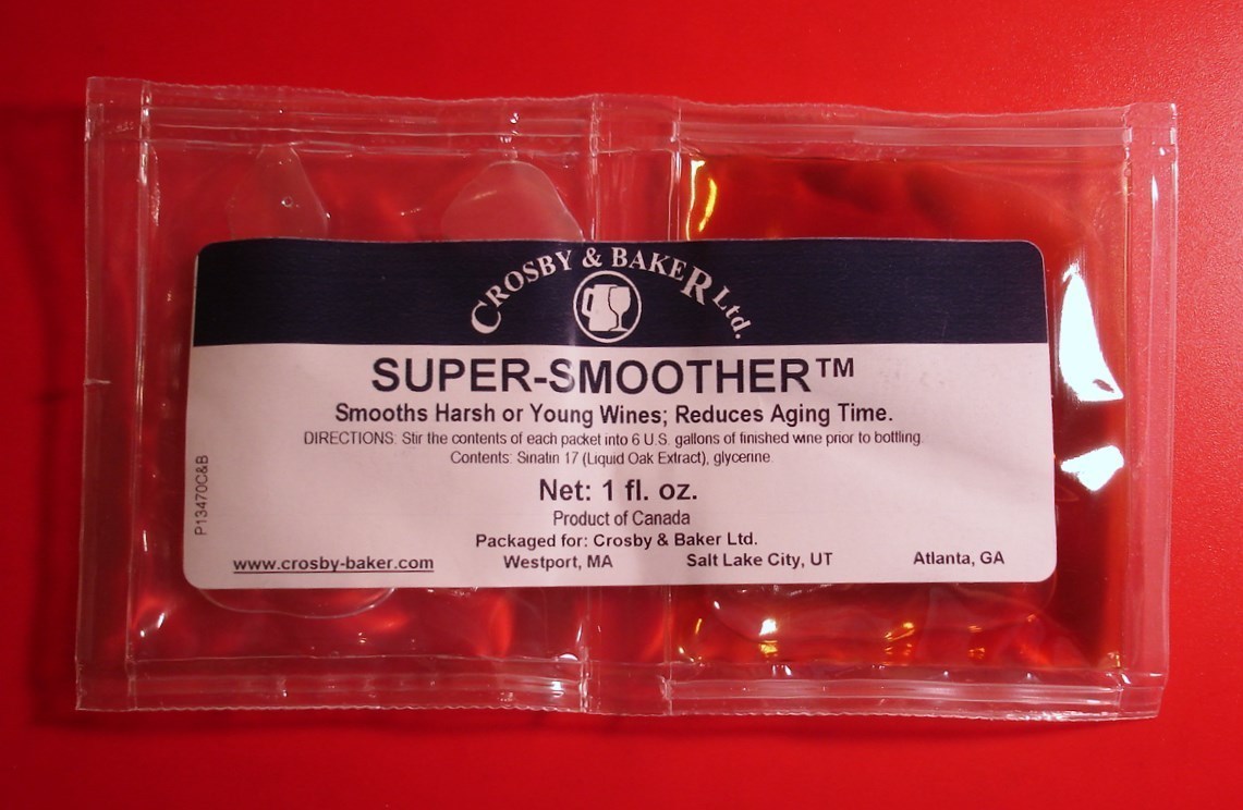SUPER SMOOTHER DOSE PACK WINE CONDITIONER:  LIQUID OAK + GLYCERINE MOONSHINE TOO