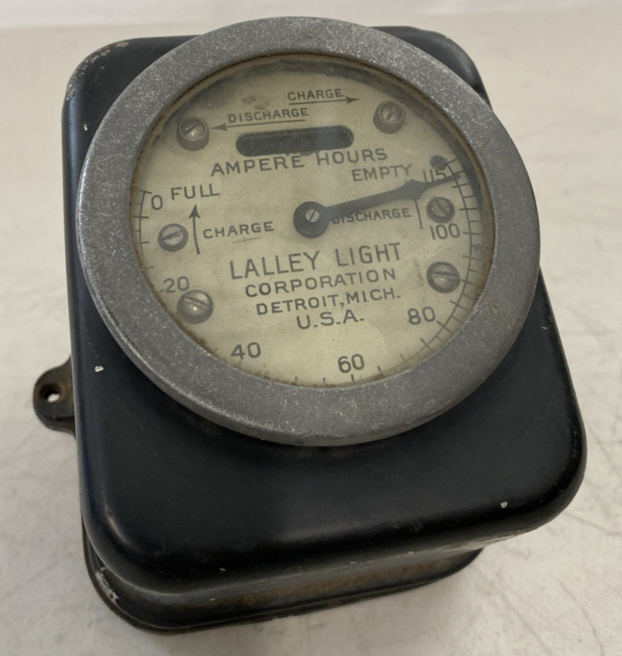 VTG Sangamo Electric Type M.S. Amp Ampere Meter Lalley Light Antique Steampunk