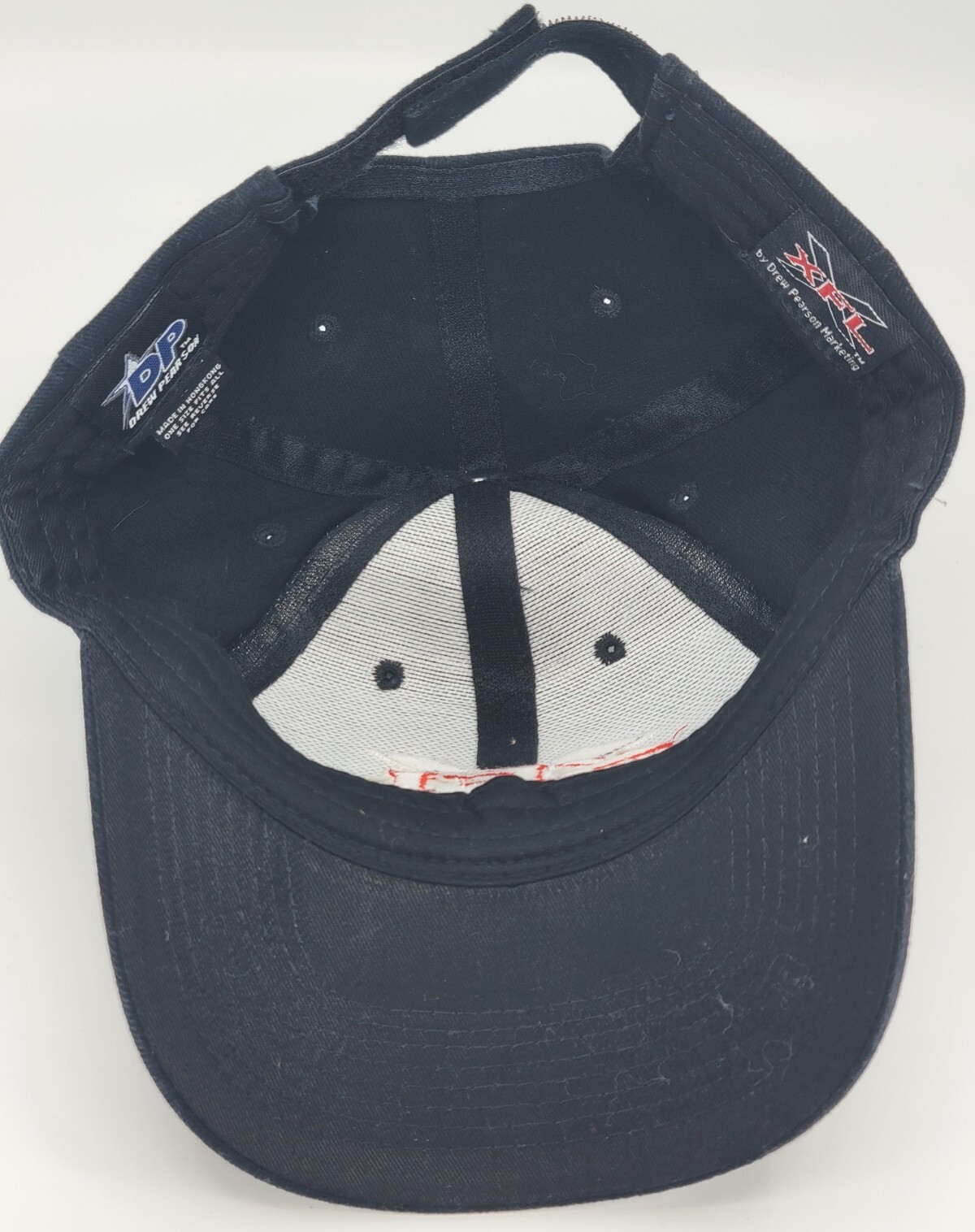 Vintage XFL Drew Pearson Logo Adjustable Strapback Black Hat