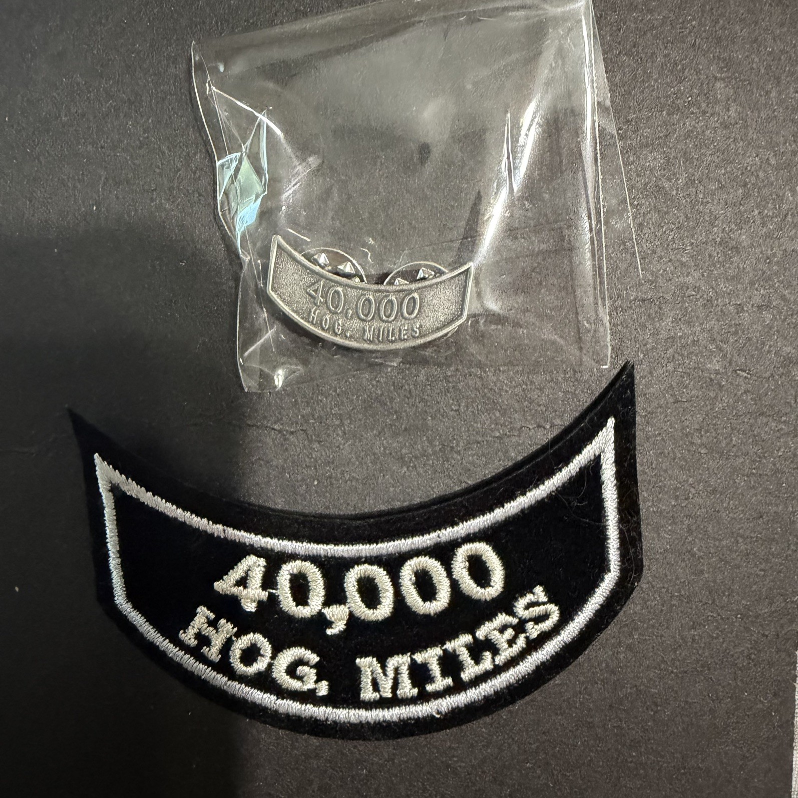 Harley Owners Group 40,000 Mile Patch And Pin