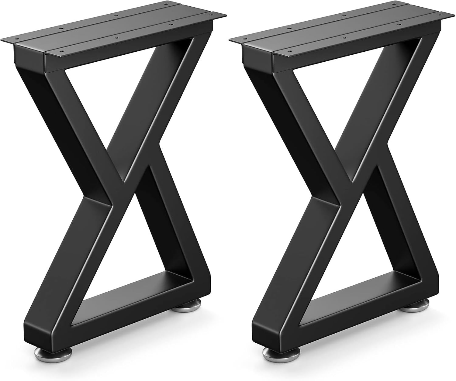16" Metal Bench  Desk and Coffee Table Legsn  Heavy Duty Furniture Legs  Black