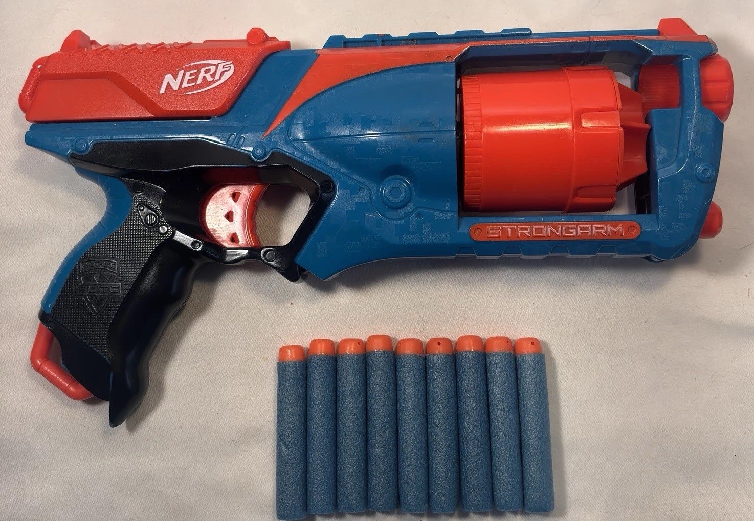 Nerf N-Strike Elite Strongarm Blaster Teal Blue Gun Tested Works w/ Darts