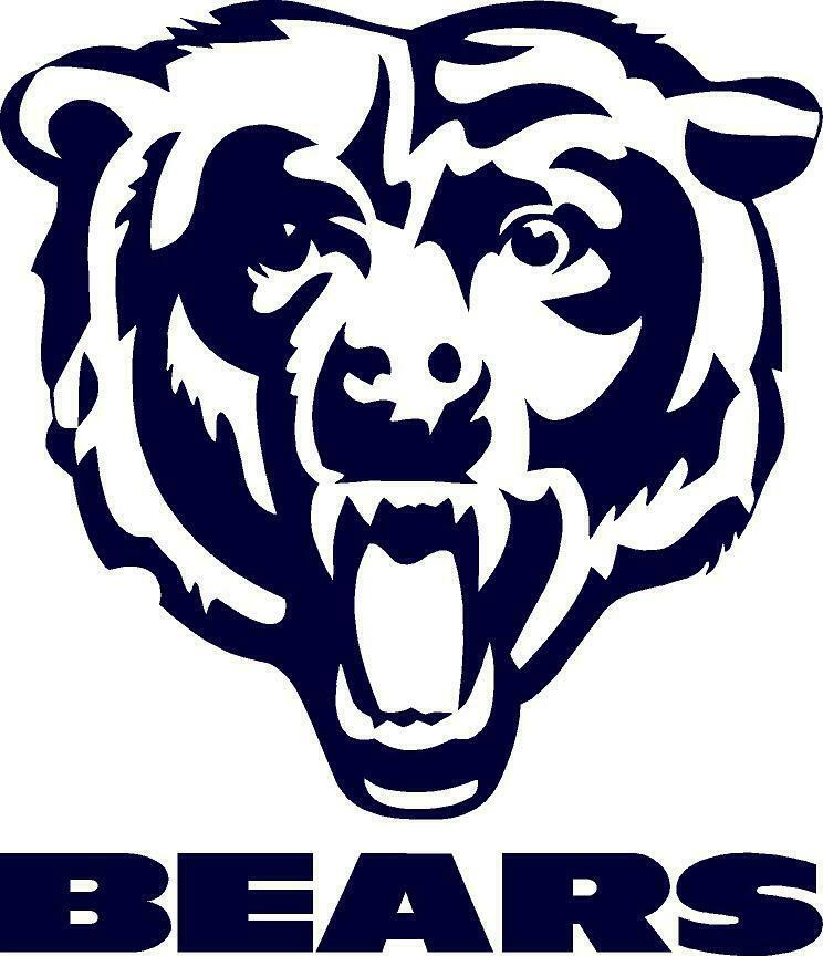 Chicago Bears Cornhole Decals 6x7
