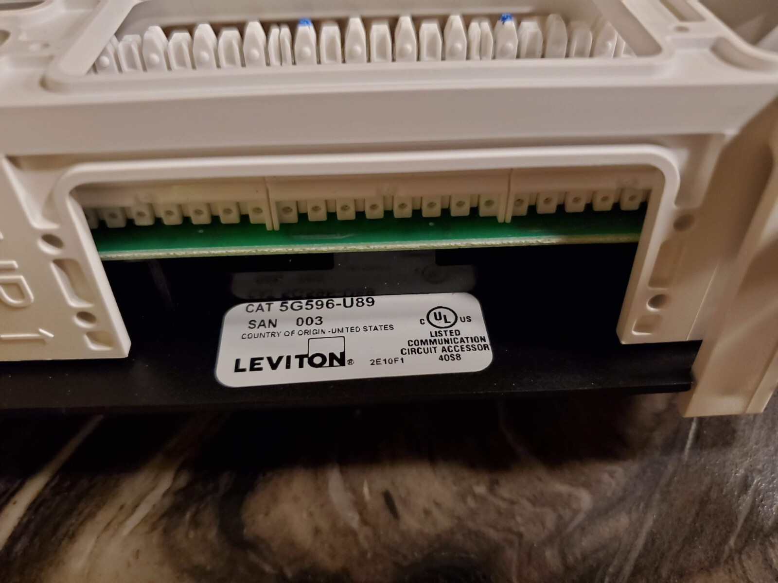 Leviton 5G596-U89 GigaMax 5E Universal 12-Port Patch Block, Cat 5E