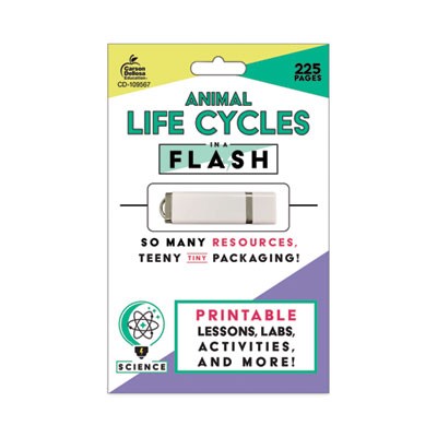 Carson-Dellosa 109567 In A Flash Usb, Animal Lifestyles, Ages 5-8, 225 Pages