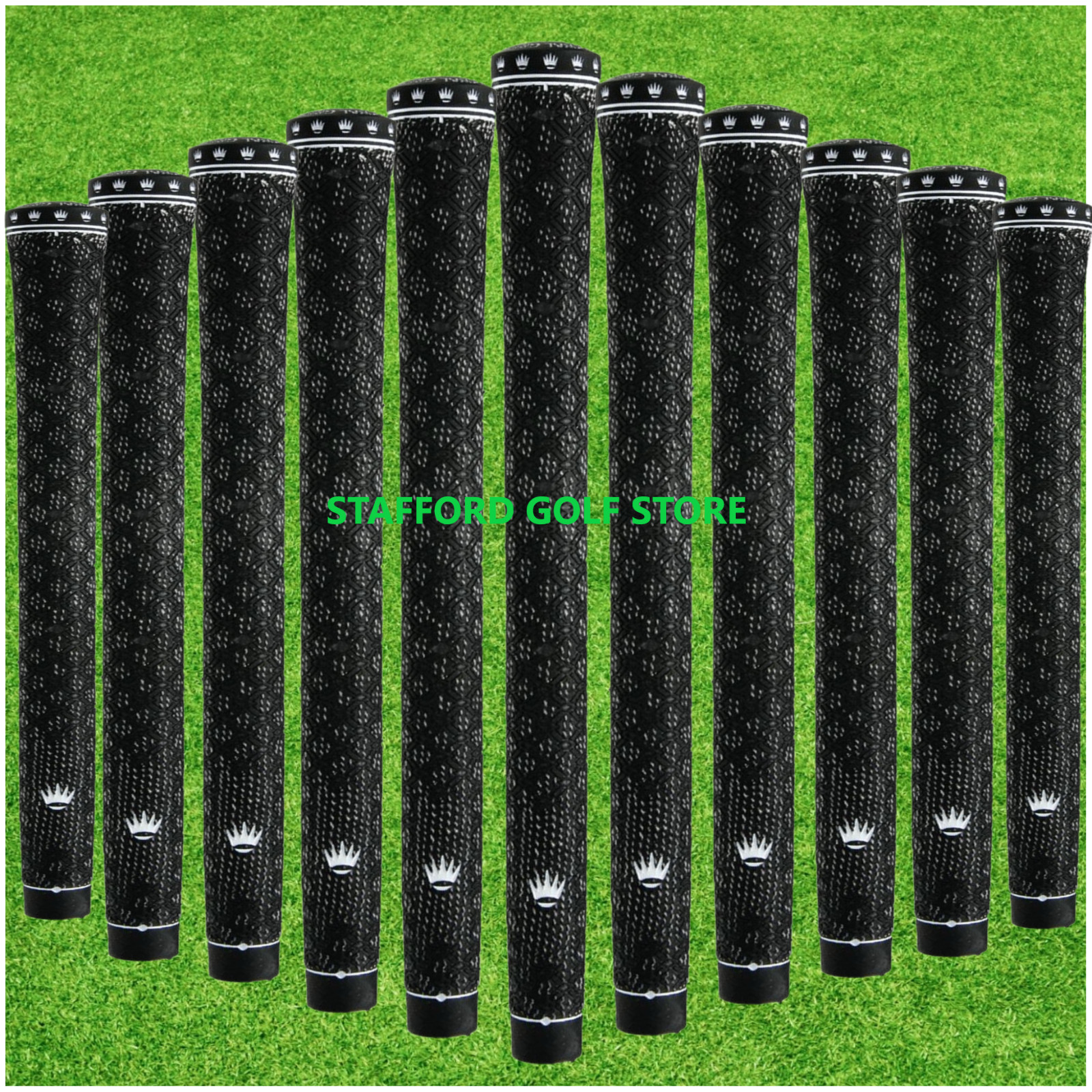 Royal Grip LinkTech Full Cord Black Golf Club Grips Set Black Standard Core 60R