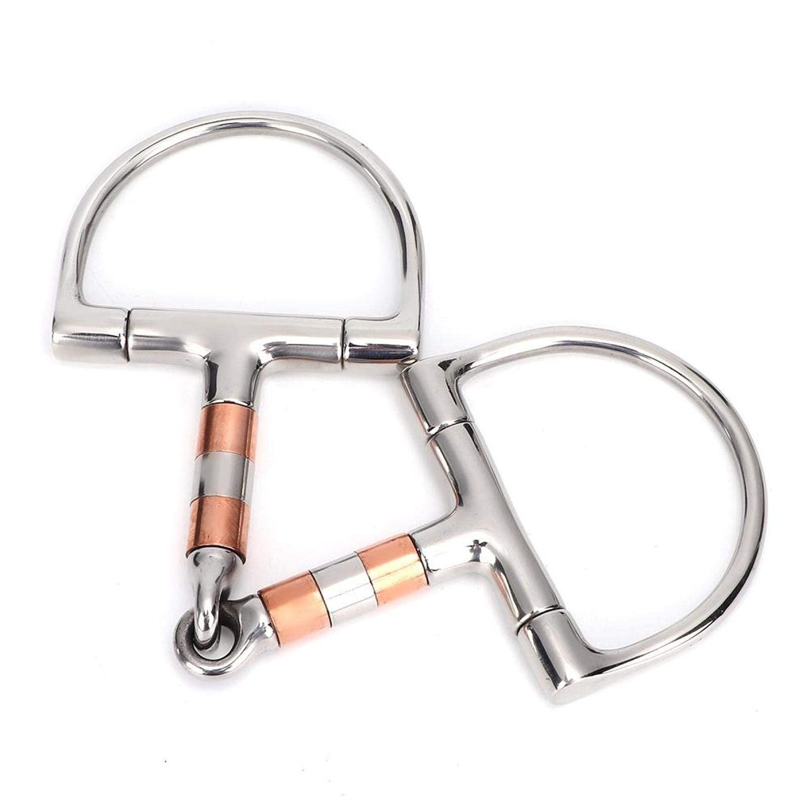 Horse Bits, Professional Ring Snaffle Bit With Jointed Copper Mouth Snaffle...