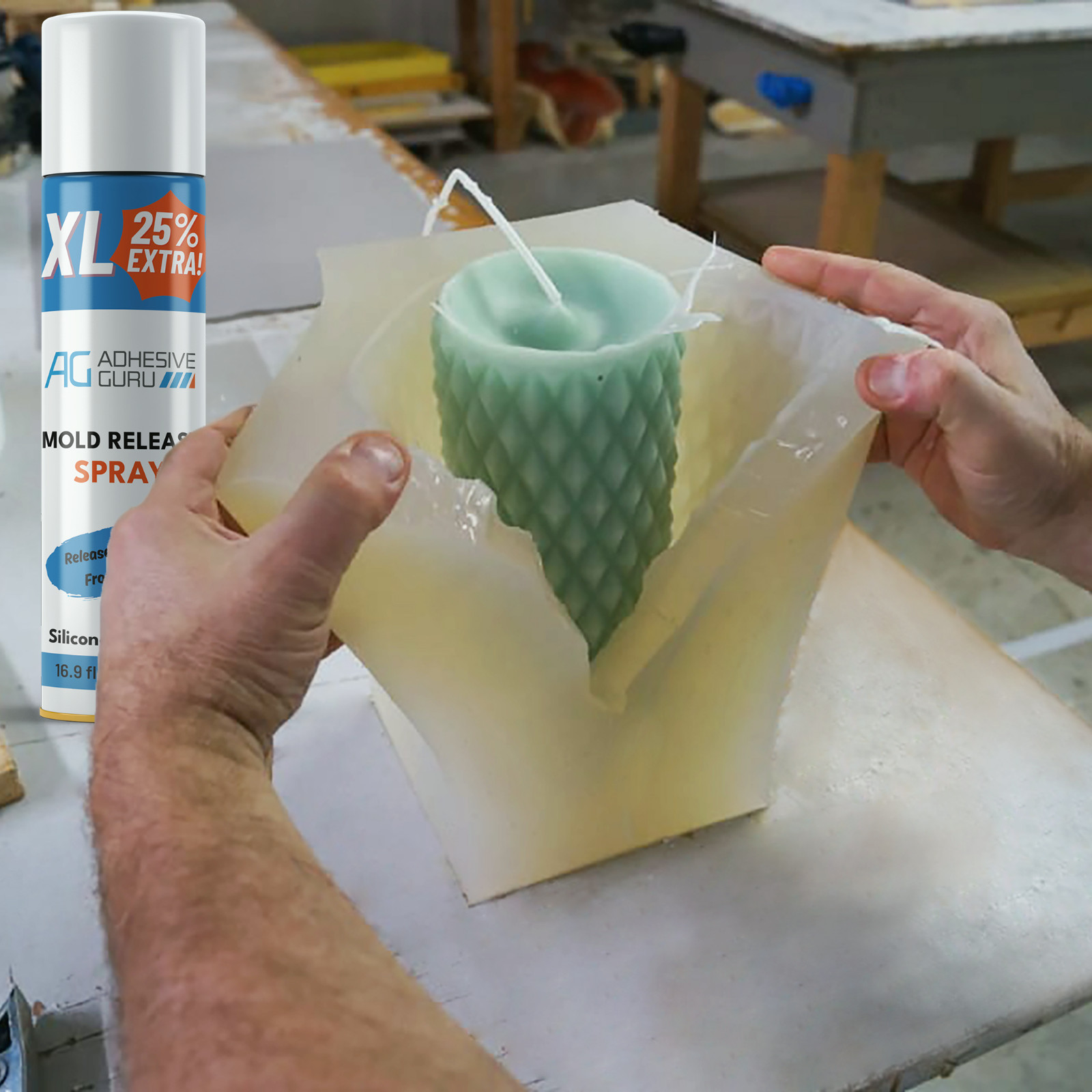 Silicone Mold Release Spray (4x16.9 fl oz / 500ml) Release Agent for Epoxy Resin