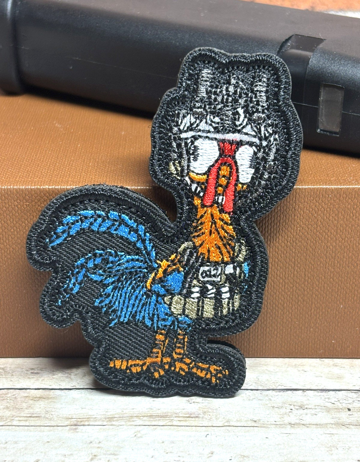 Tactical Morale Patch - Rooster Patch - Hook Loop Embroidered Funny Cock Patch