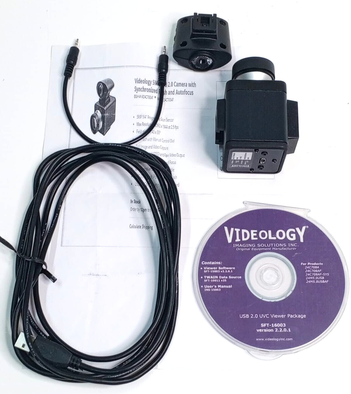 Videology Full HD Flash-SYNC Webcam for Security Facial Identification 24C708AF