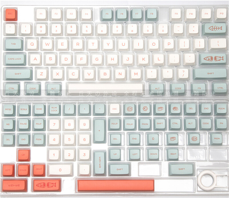 Salmon Fish Keycap MDA Height PBT 135 KeyCaps Dye-sub New For Cherry MX Keyboard
