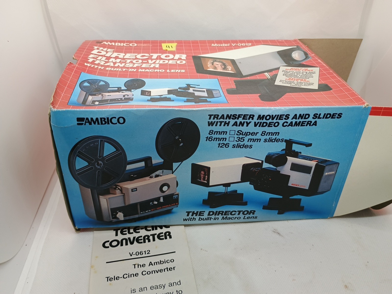 The Director Film Slide to Video Transfer System 8mm super-8 16mm Ambico V-0612