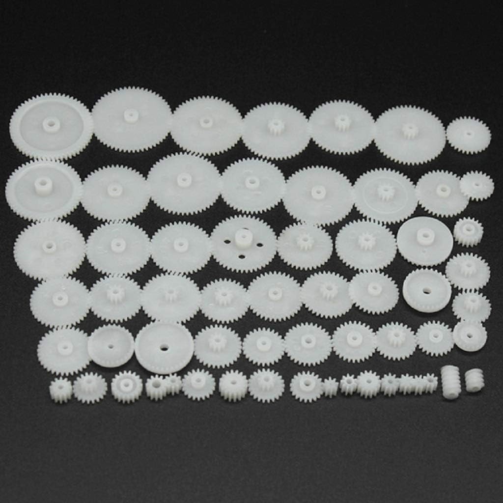 58pcs Plastic Gears Module 0.5 for DC Motor DIY Model Toys
