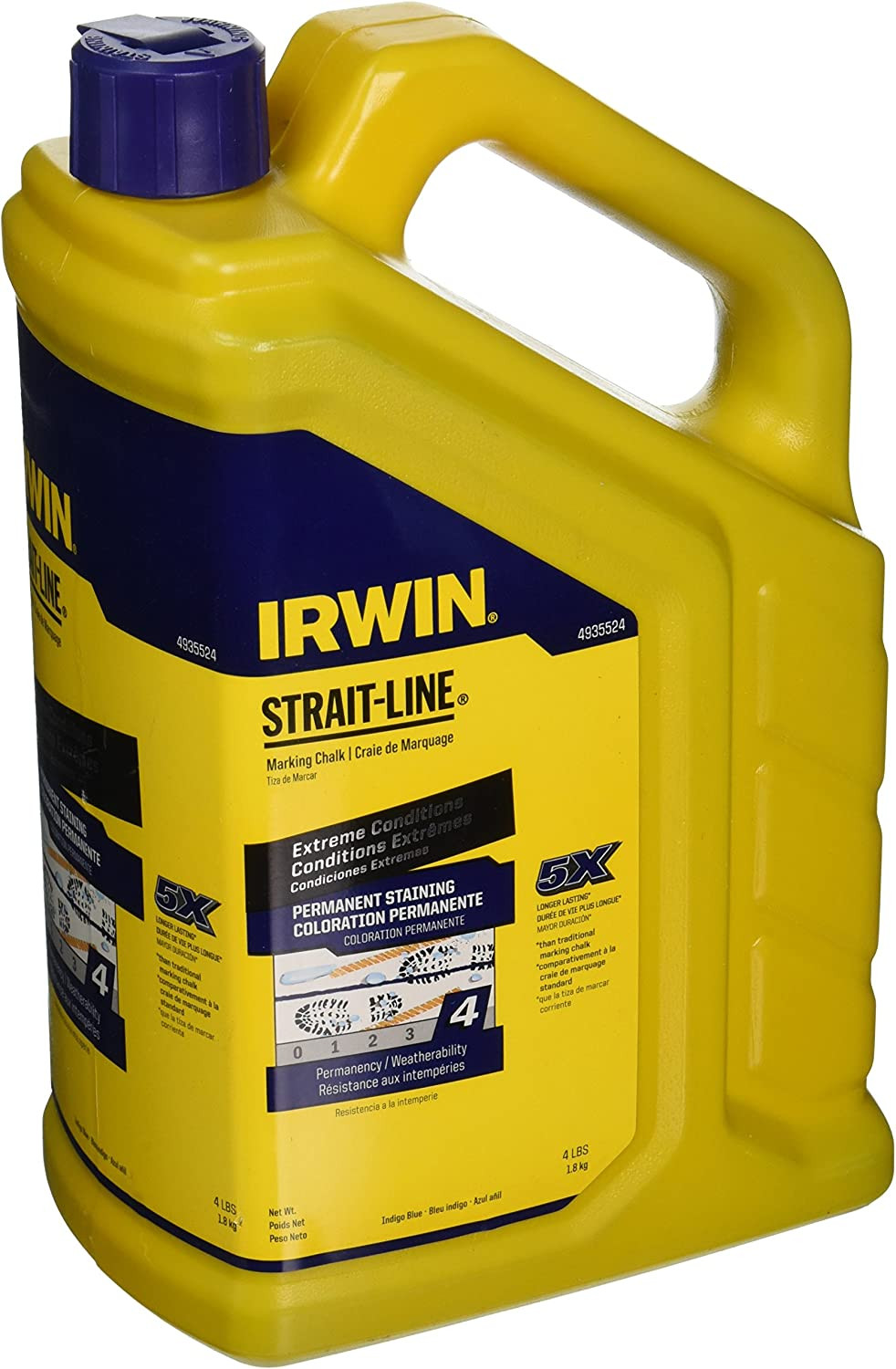 Tools STRAIT-LINE Permanent Staining Marking Chalk, Indigo Blue, 4 Lb (4935524)