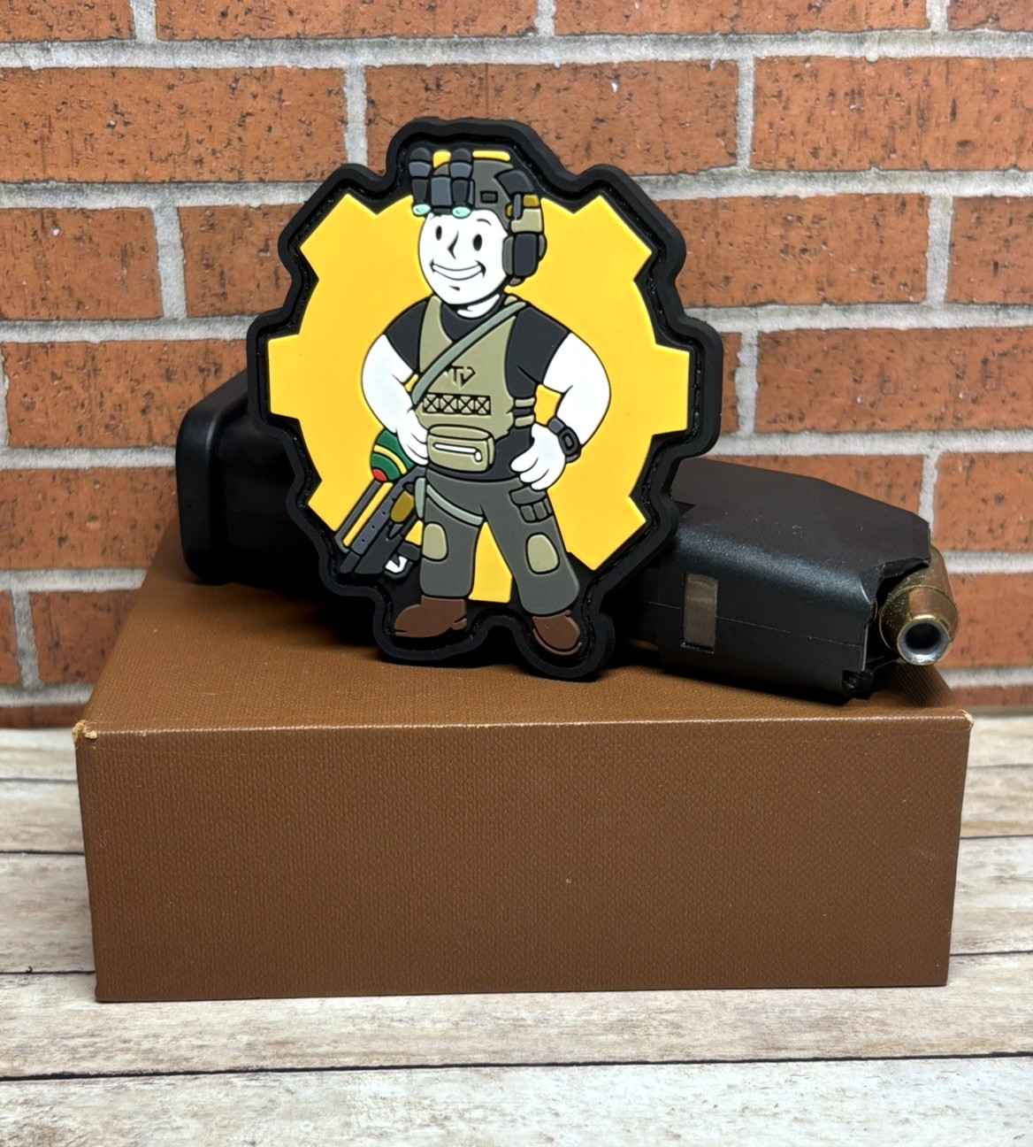 Tactical PVC Patch - Fallout Patch - Hook Loop Morale Vault Boy Gun Patch