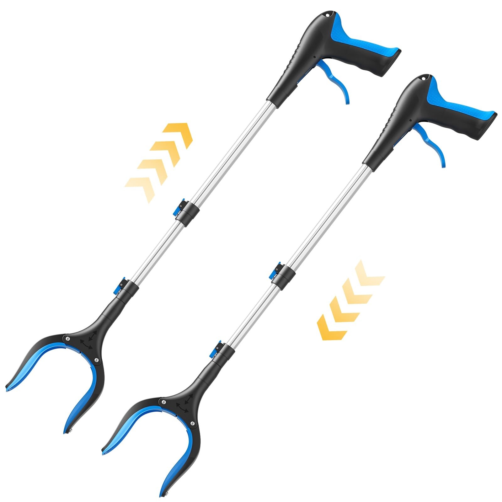 Telescopic Grabber Reacher Tool, 5Level Adjustable 23'' to 41''  Extendable G...