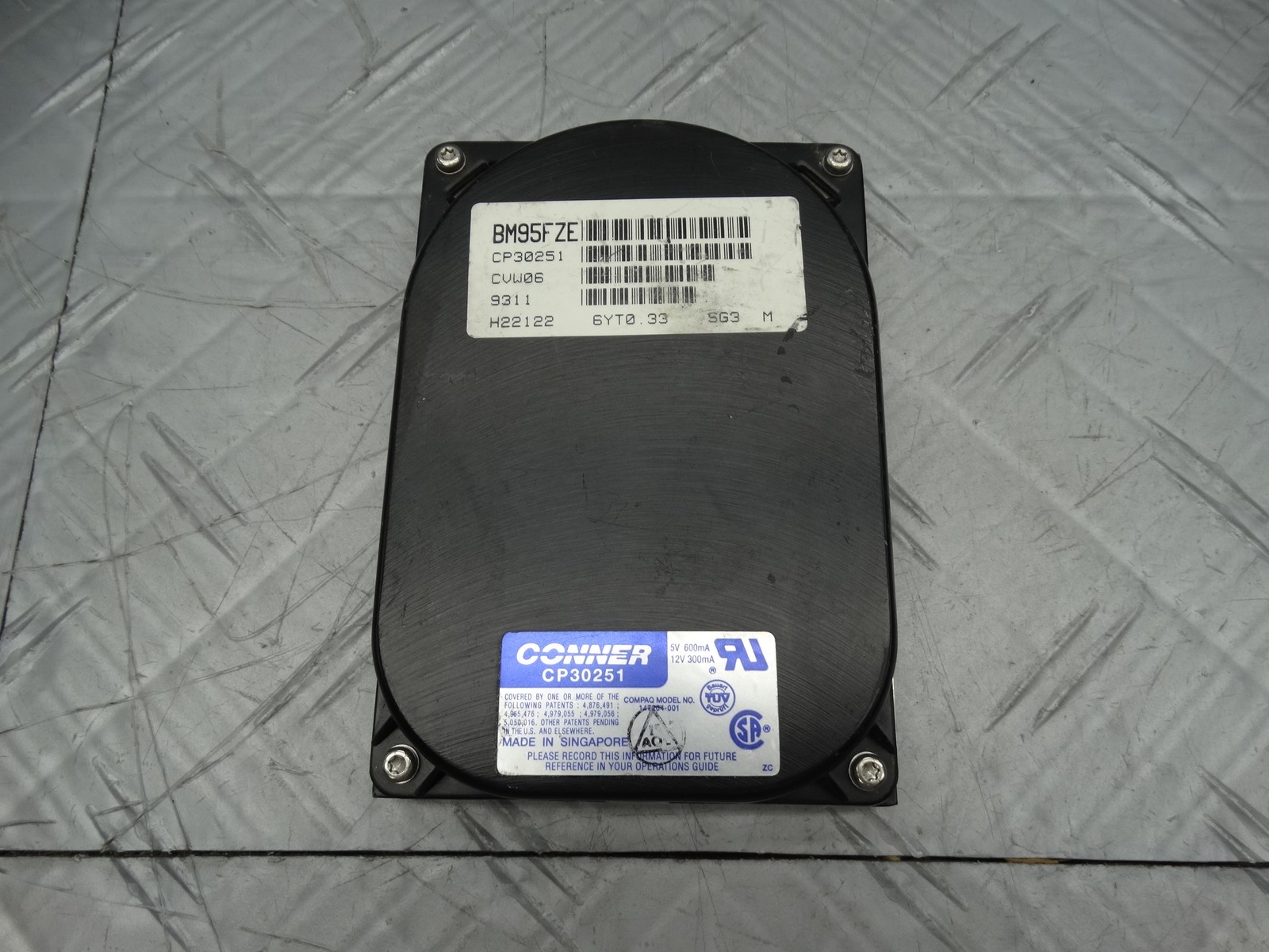 CONNER 250MB Hard Disc CP30251 Vintage