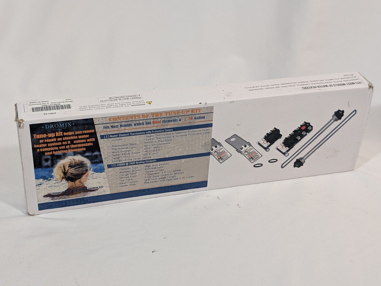 Electric Water Heater Tune-Up Kit, Includes Two 4500W 240V Water Heater Elements