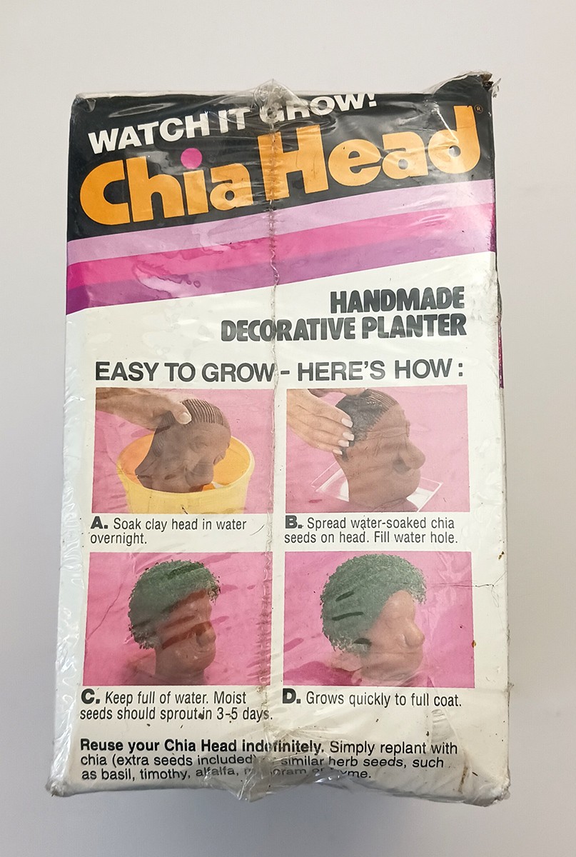 Retro 1996 Chia Head Chia Kid New Unopened Box