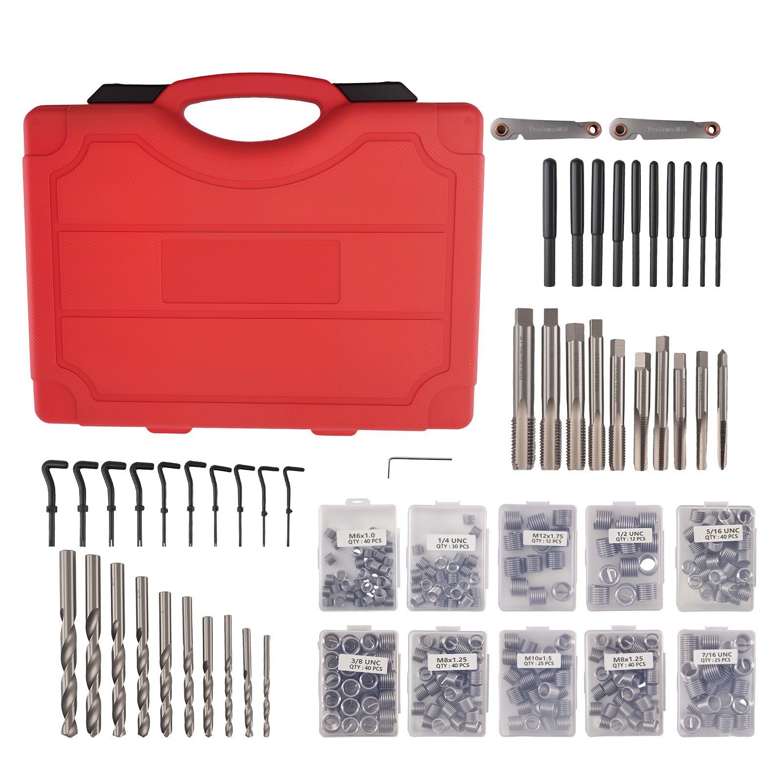 338Pcs Automotive Thread Insert Repair Kit SAE Metric for Engine Tool  Kit