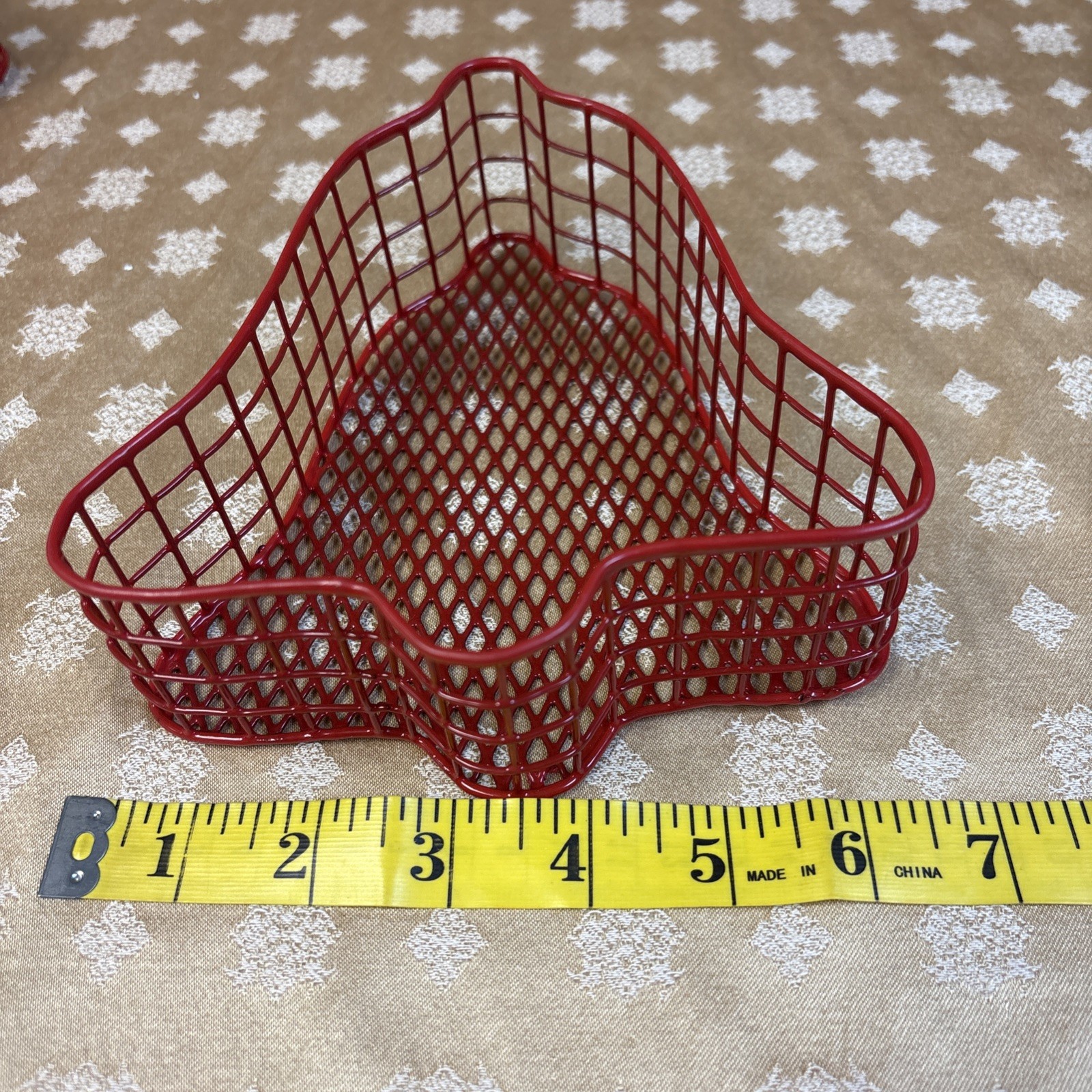 Three Red Christmas Bell-Shaped Nesting Baskets - Never Used!