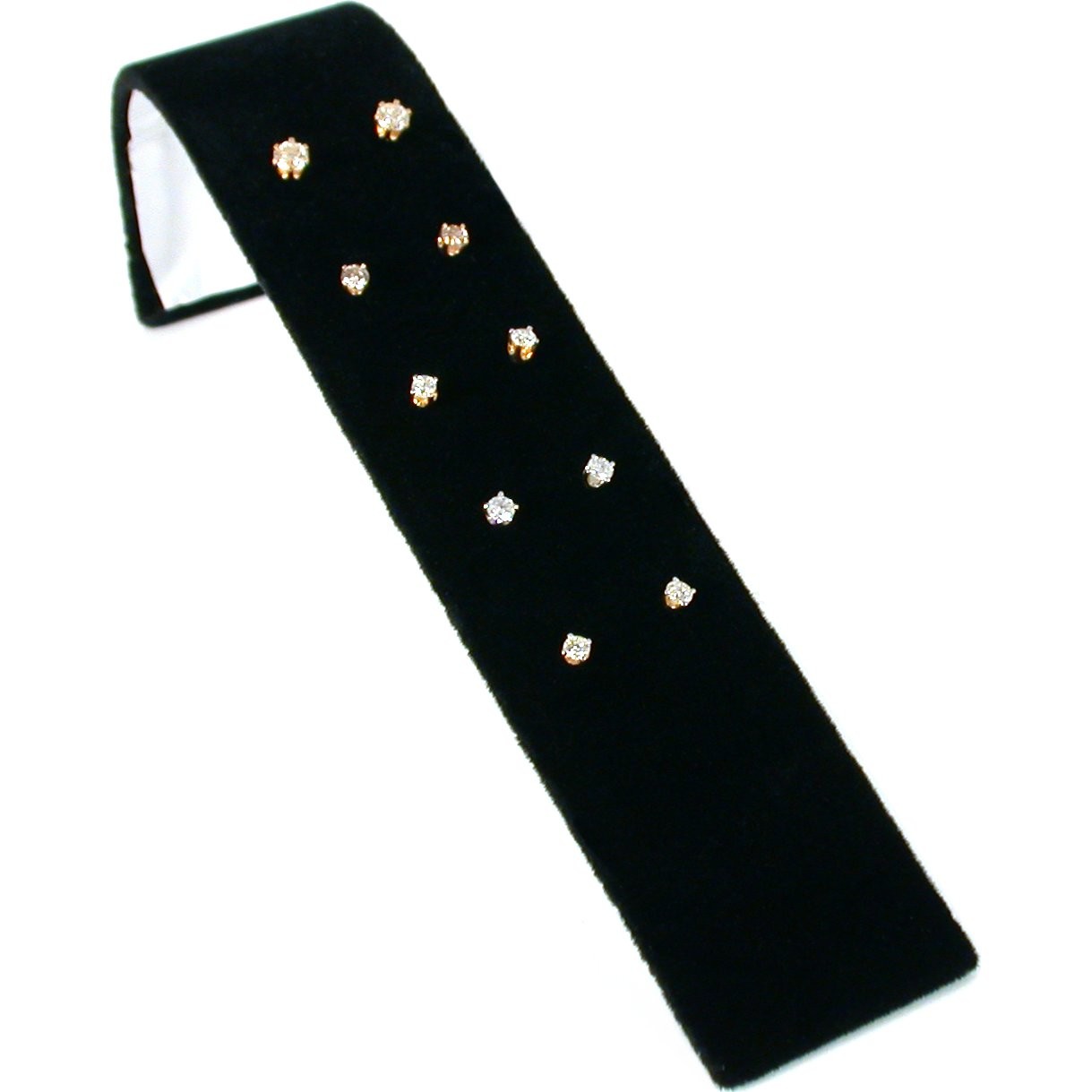 Black Velvet Earring Ramp Holds 5 Pair Jewelry Display