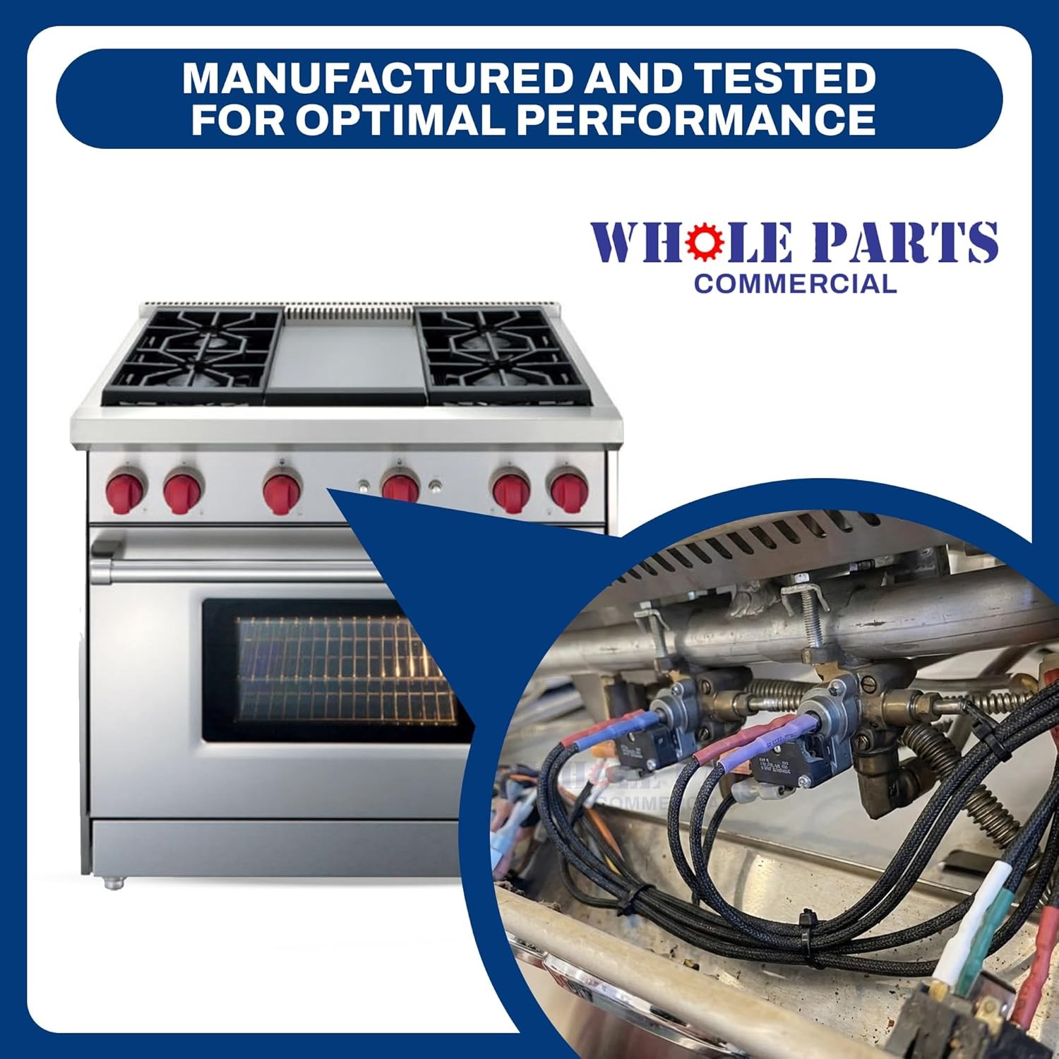 New 814883 Range Oven Top Burner Electrode Kit (Ignitor and 5 wires) for Wolf