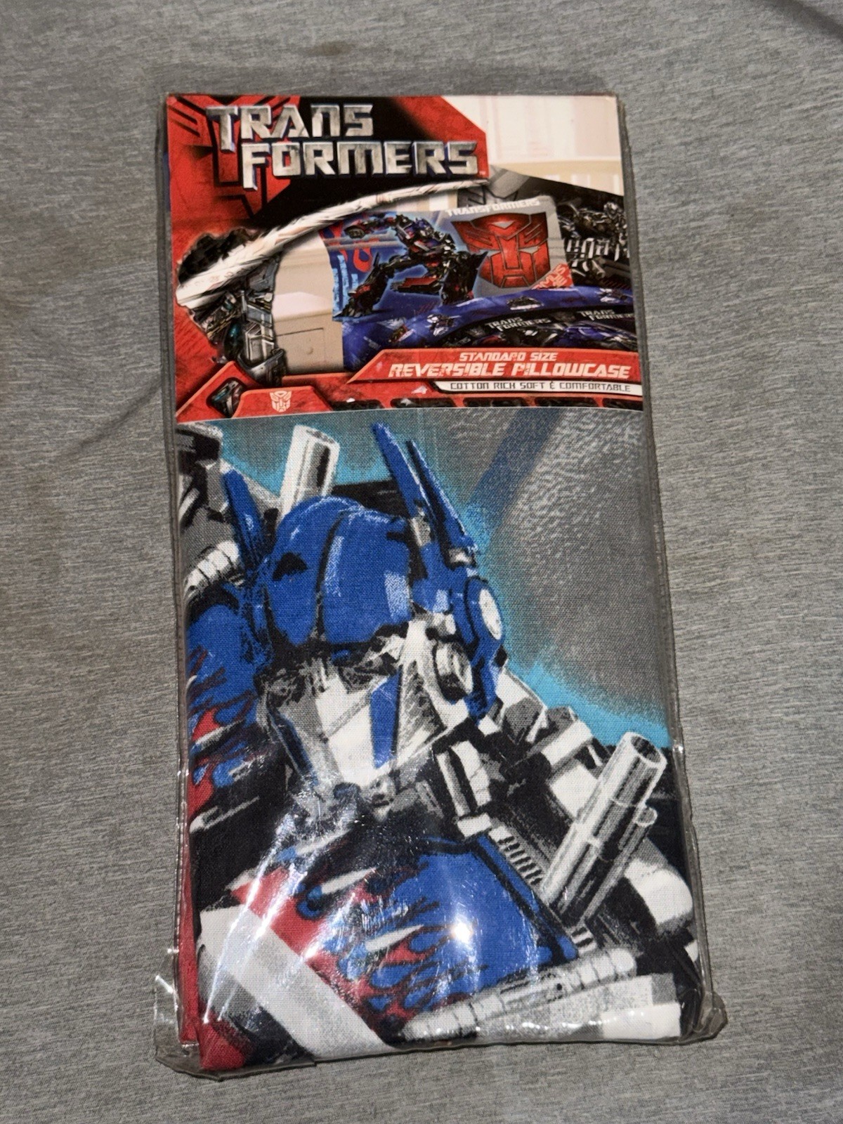 Transformers Reversible Standard Size Pillow Case Optimus Prime Megatron