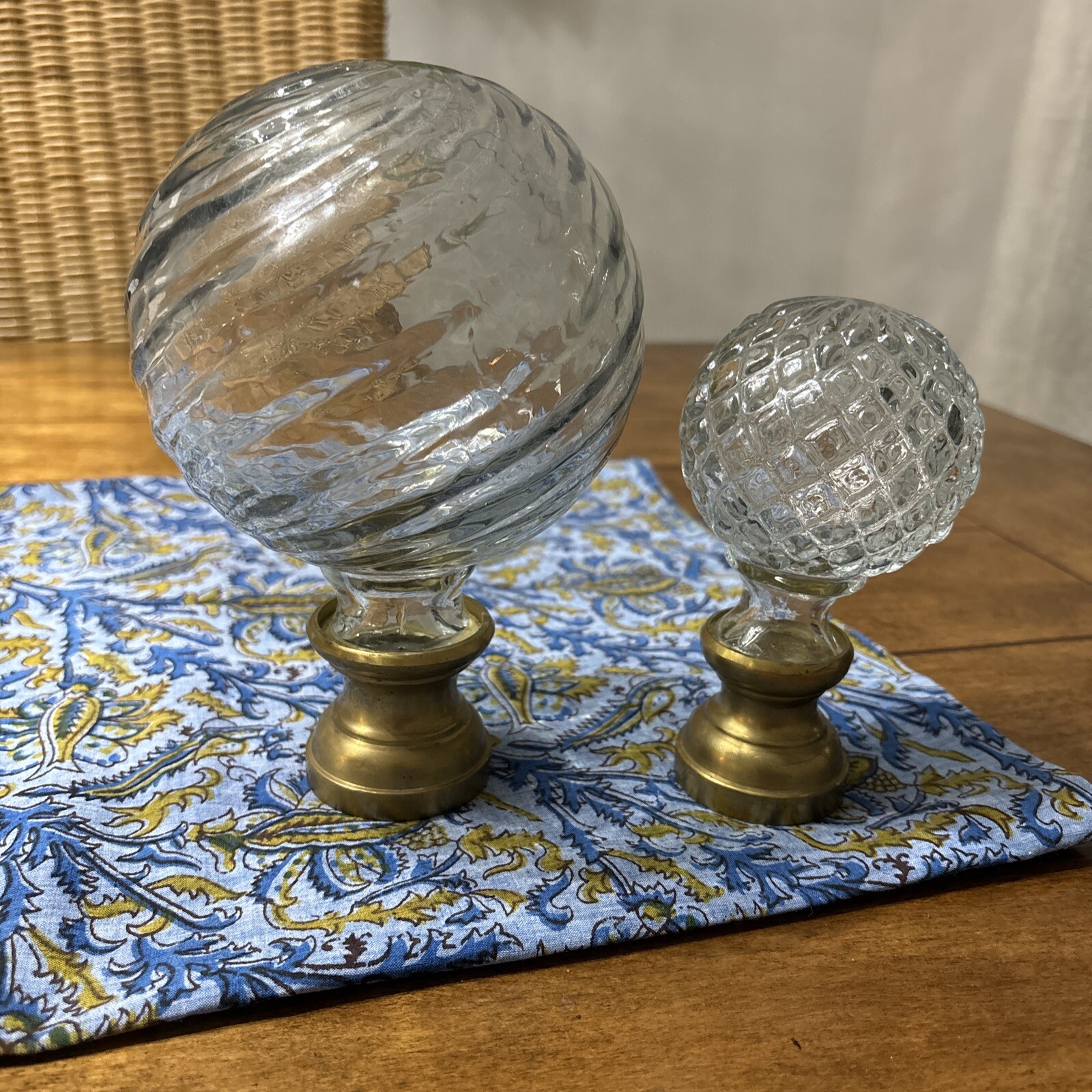 Anthropologie Glass & Brass Clear Globe Decorations