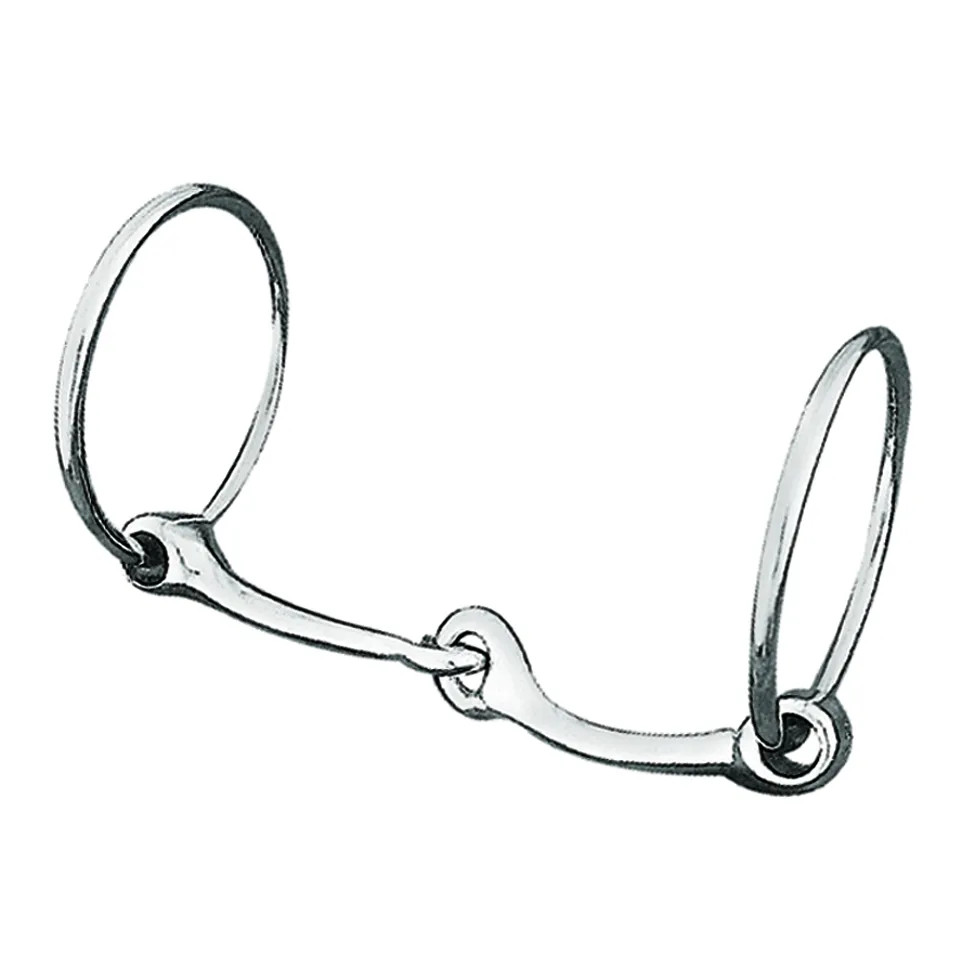 Weaver Leather 7” Jointed Team Bit - Nickel-Plated Malleable Iron Snaffle