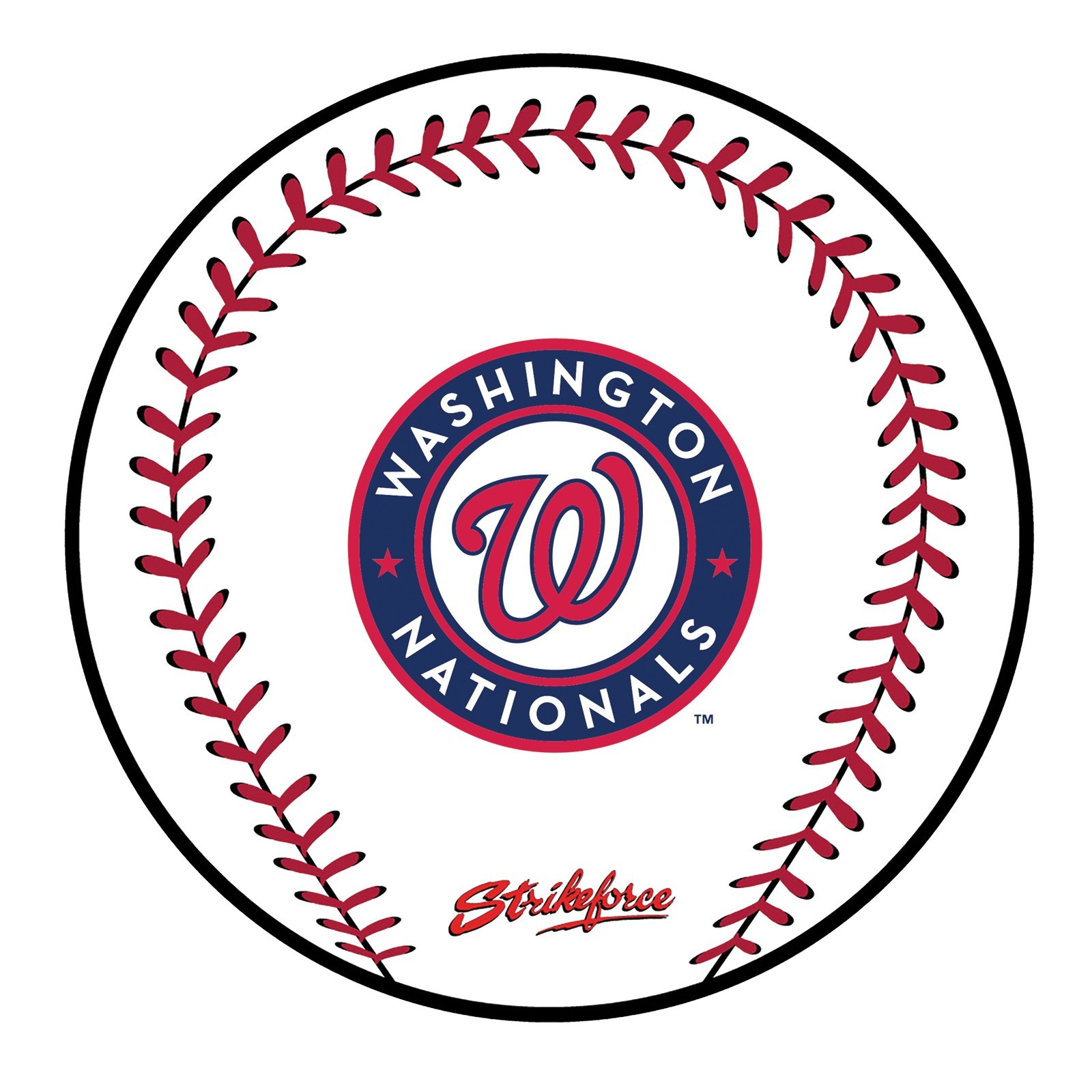 KR Strikeforce MLB Washinton Nationals Round Rubber Bowling Shammy