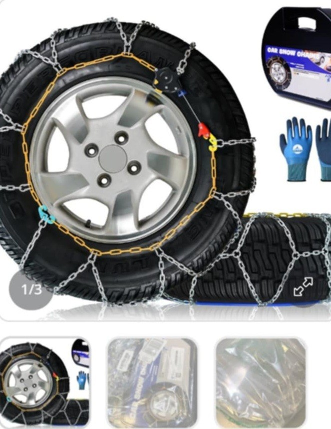 Snow-Chains Auto Fixing 1 Min Quick Fit Easy Installation Tire-Chains Portable