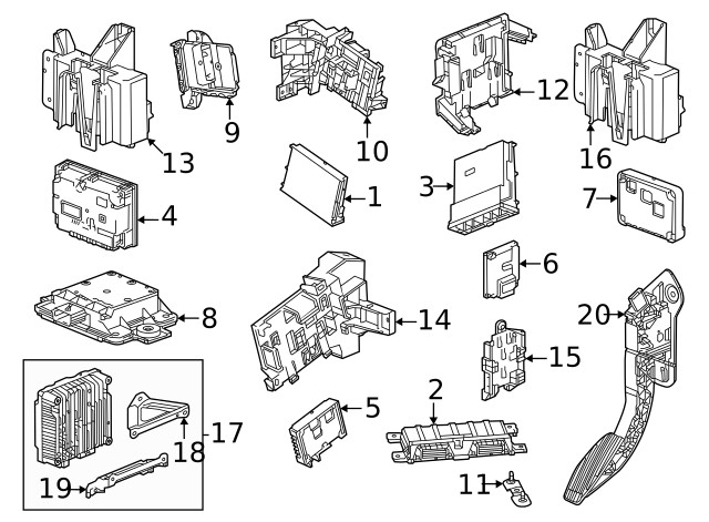 Genuine GM Control Module Bracket 85147596