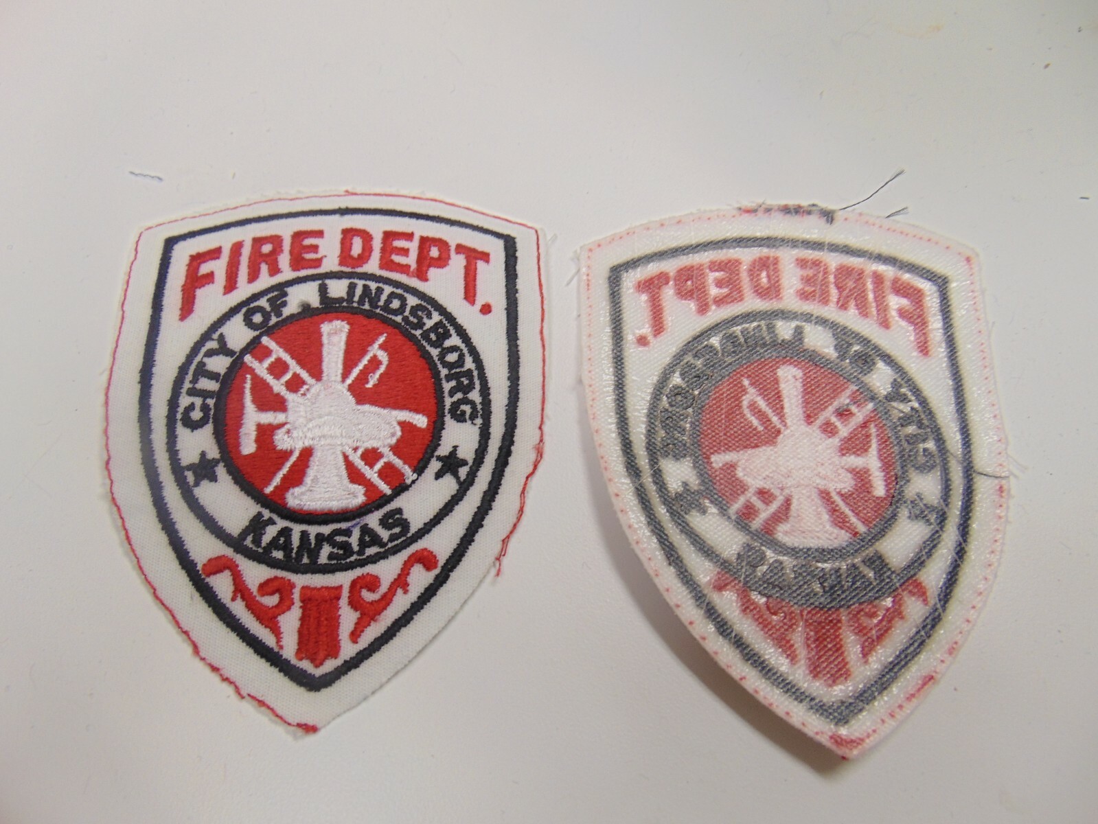 PATCH SEW ON OLDER FIRE DEPT CITY OF LINDSBORG KANSAS