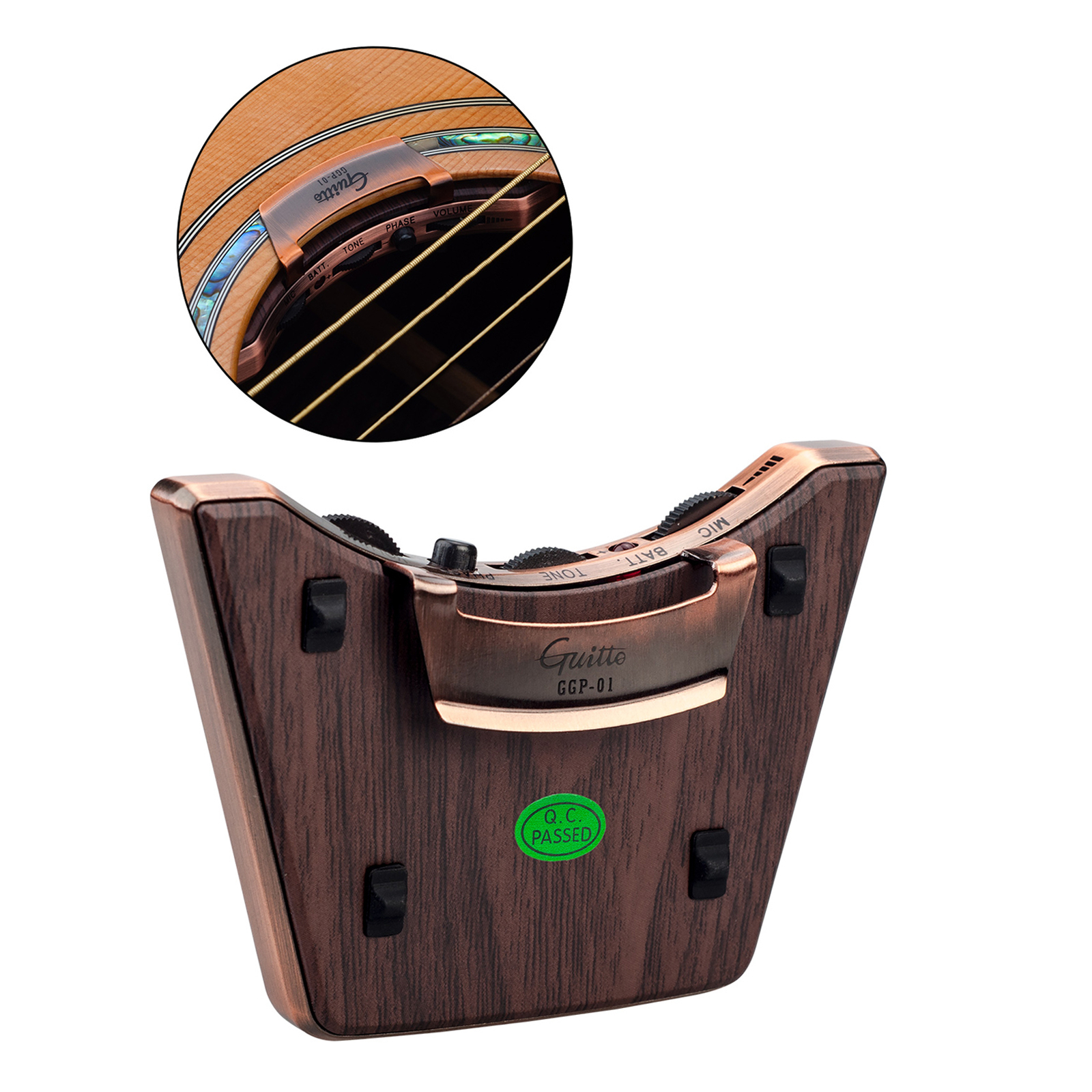 Acoustic Guitar Sound Hole Pickup Dual Pickup Modes Piezo & Mic System S5M7