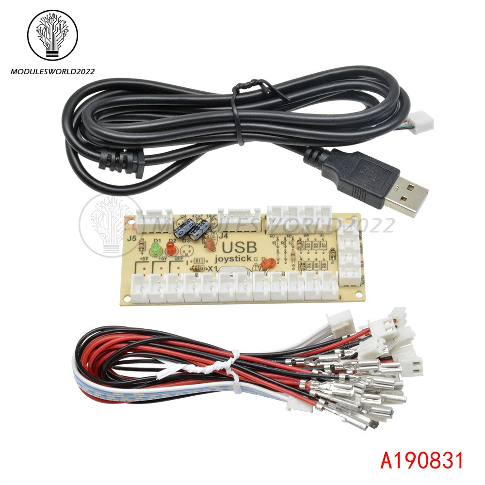 Zero Delay Arcade USB Encoder PC to Joystick Button For MAME Fight Stick Control