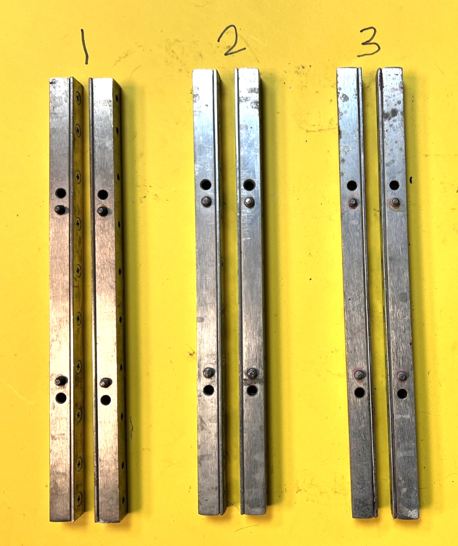 AB Dick Parts- (1) pair Blanket Bars for 9800 Heavy, not Aluminum, 3 pair shown