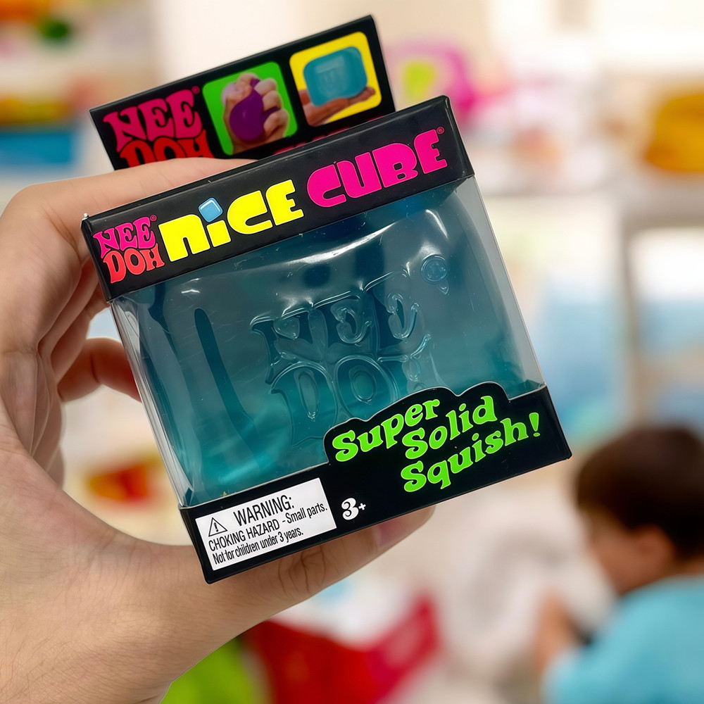 Nee Doh Nice Cube - Super Solid Squish! (Blue) - Brand New/Factory Sealed! TL