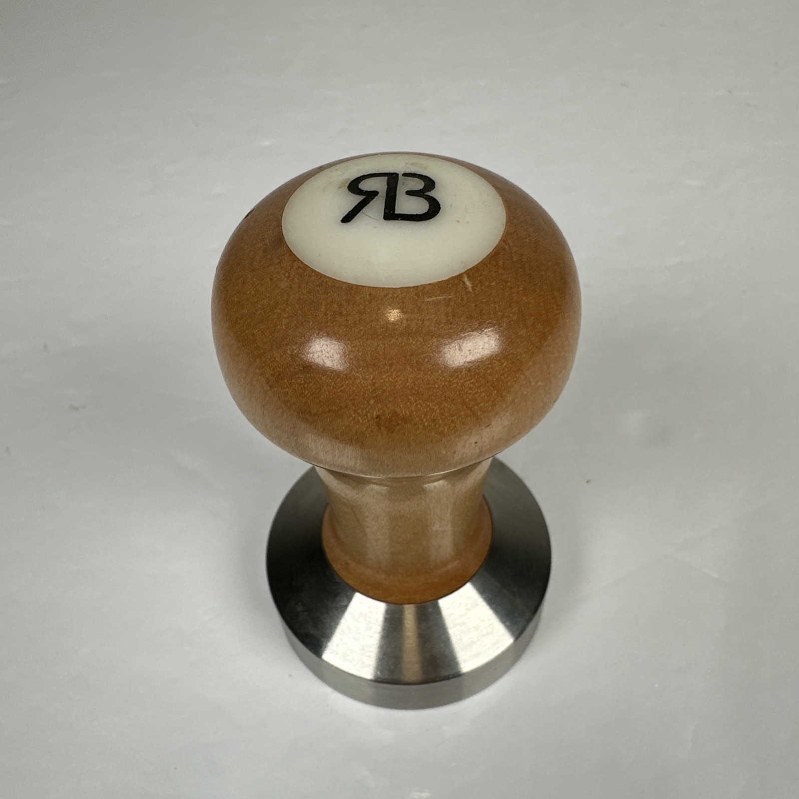 Reg Barber (RB) Expresso coffee Tamper Marked RB