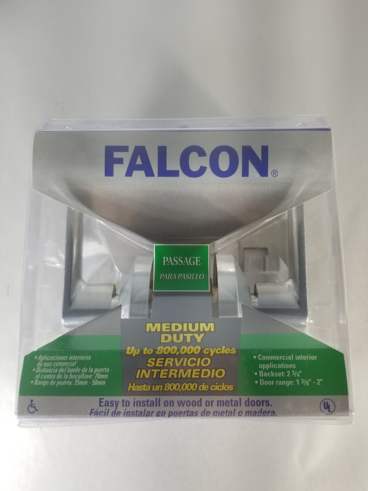 Falcon B101S V Dane 626 Passage/Closet Latchset Satin Chrome New Sealed