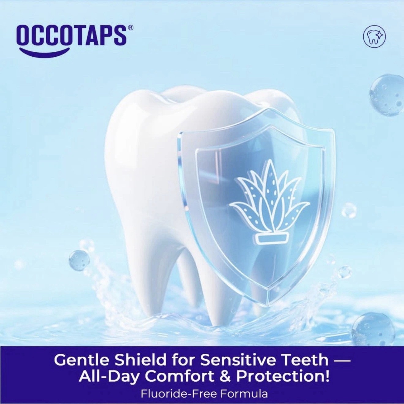 OCCOTAPS Agave Sensitive Toothpaste Fluoride-Free Whitening 2 Pack US Made