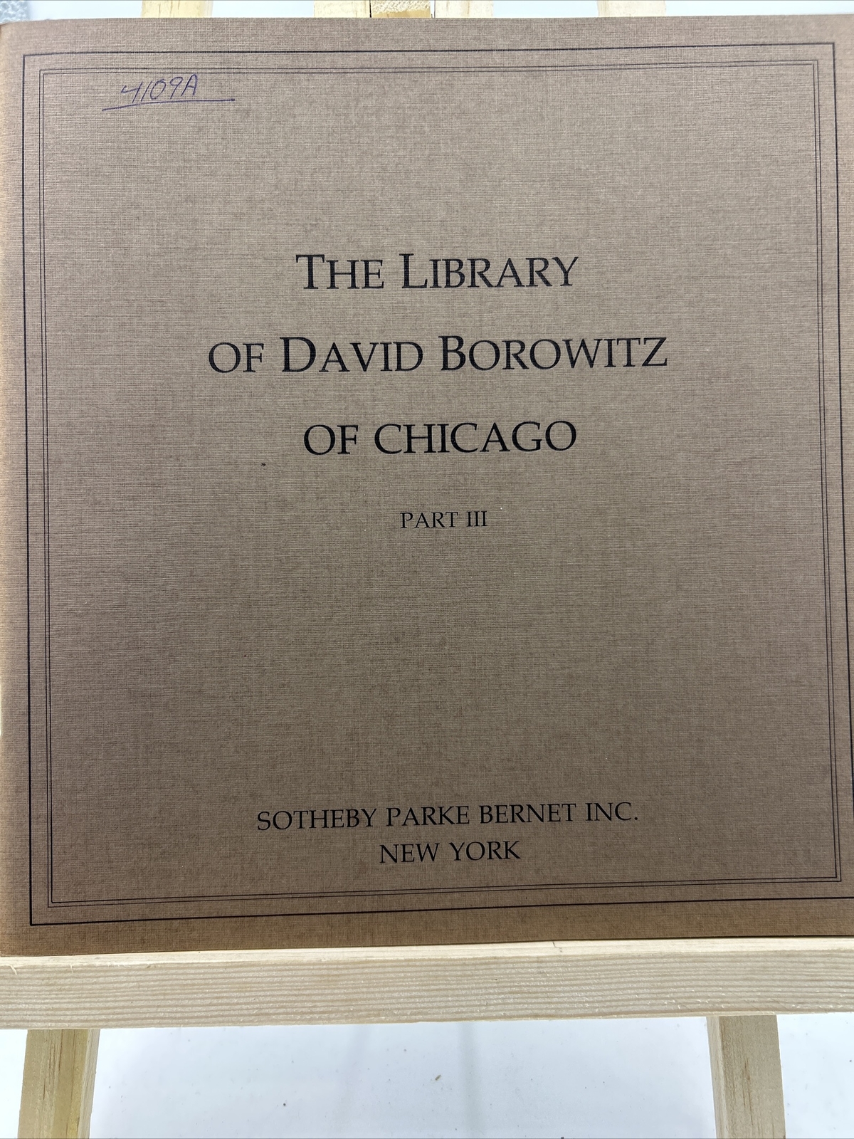 Sotheby’s Catalog: David Borowitz Collection Part III- April 1978