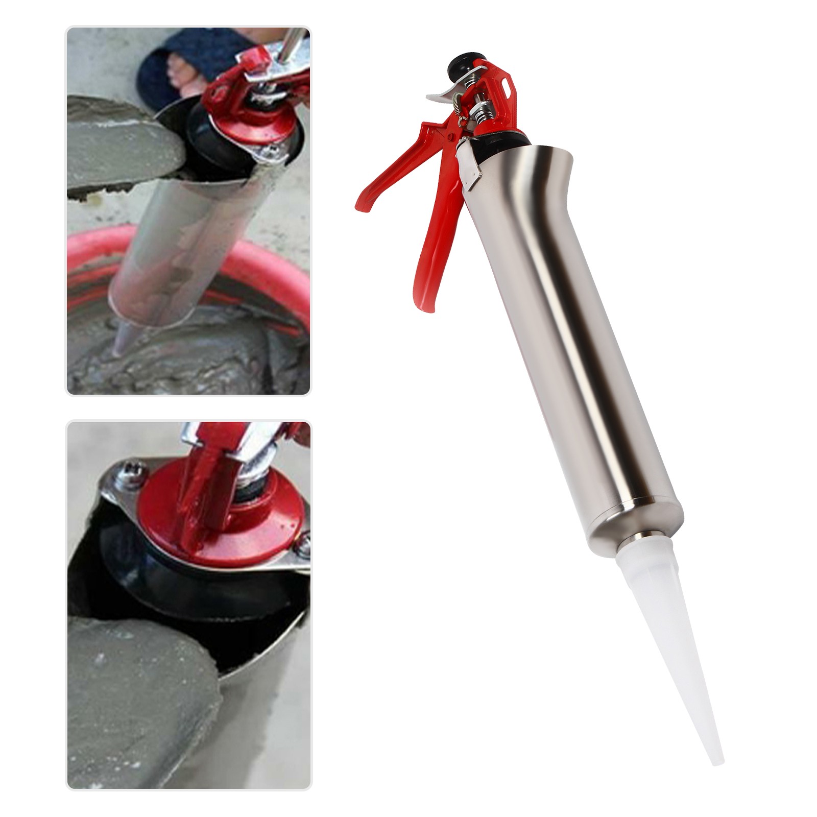 Cement Grout Mortar Pointing Grouting Gun Sprayer Applicator Tool W/2 Nozzle