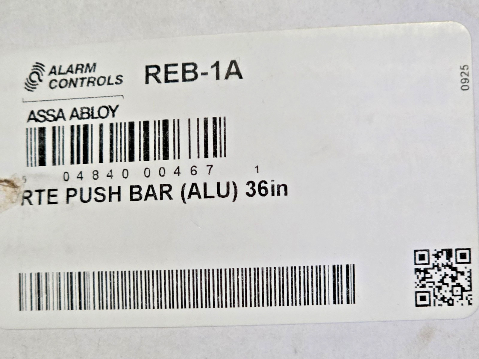 Alarm Controls REB-1A 36" Long Request to Exit Push Bar, NEW IN BOX