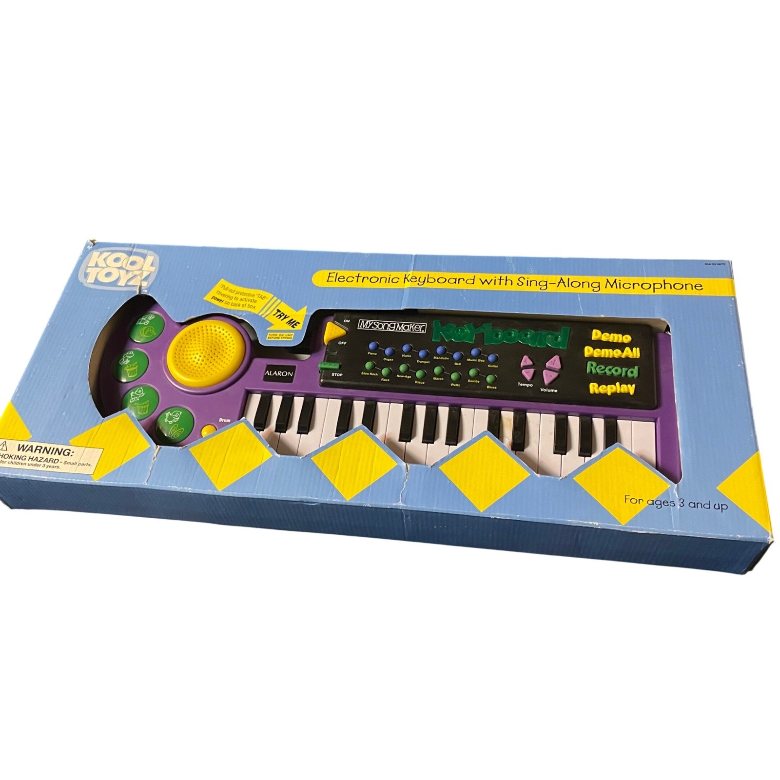 Kool Toyz Electronic Keyboard with Sing Along Microphone Purple Ages 3 and Up