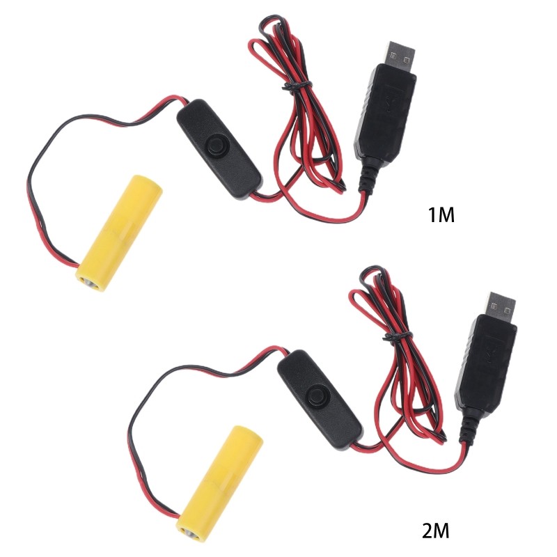 USB Power Supply Adapter for AA Battery Replace 1 AA 1.5V Battery for Led Lights