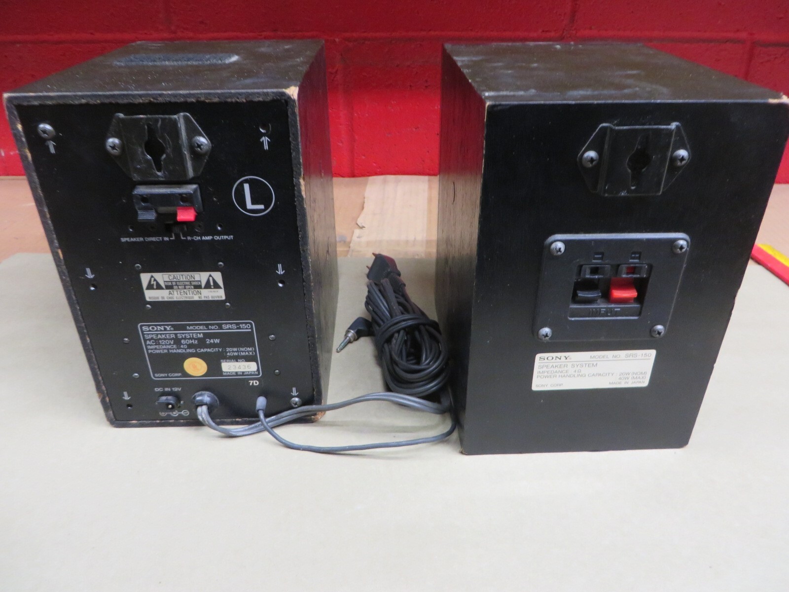 SONY POWERED SPEAKER PAIR # SRS-150