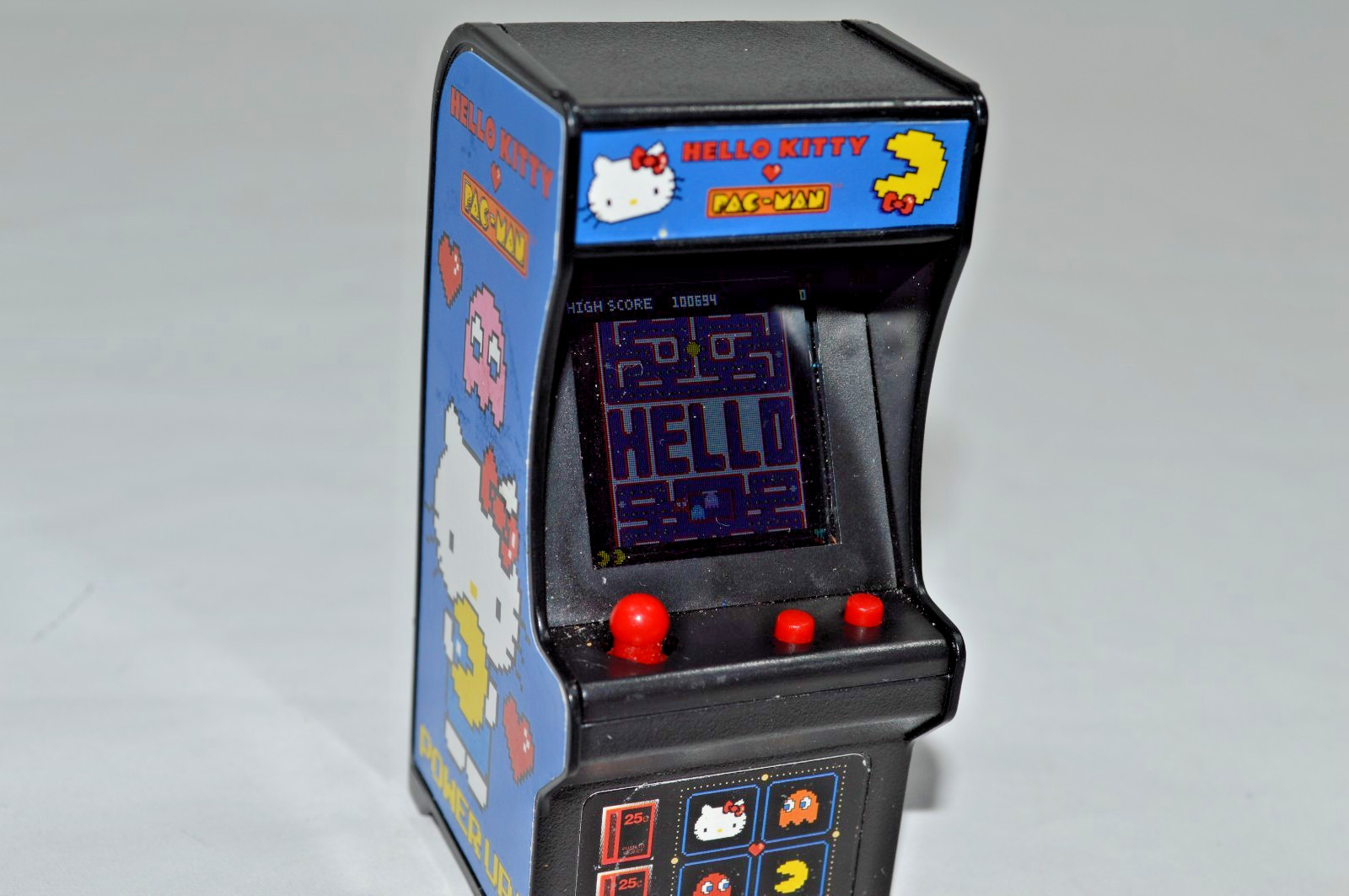Super Impulse Tiny Arcade Hello Kitty x Pac Man Keychain *RARE - WORKS!*