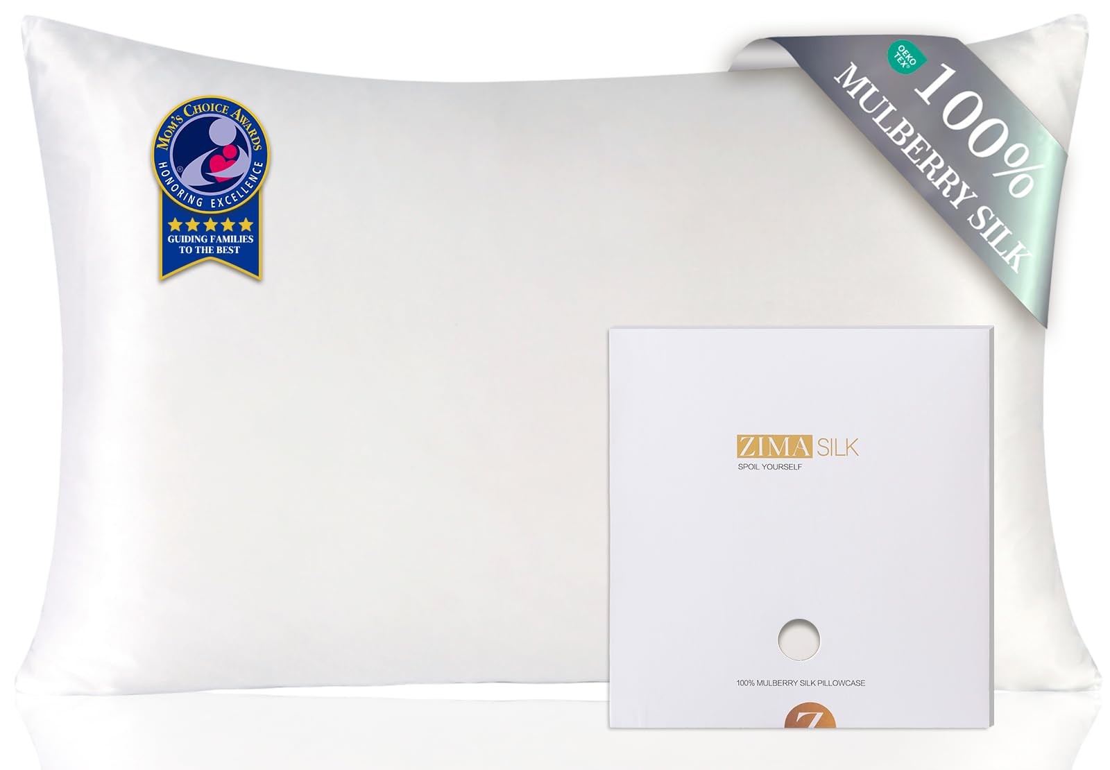 100% Pure Mulberry Silk Pillowcase for Hair and Skin Health,Soft and Smooth,B...
